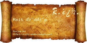 Reit Ádám névjegykártya